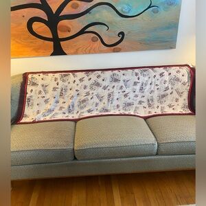 Talbots Wool and silk NYC themed scarf NWT 72”